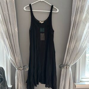 Elan Black Mesh Knit Dress